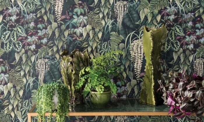 Osborne and Little Folium Green Wall behang - Mobiel Interieur