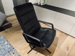 Kebe Maris fauteuil zwart leer - Mobiel Interieur