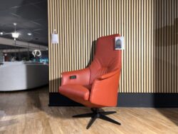 Gealux Arc2020 relaxfauteuil rood leer sale - Mobiel Interieur